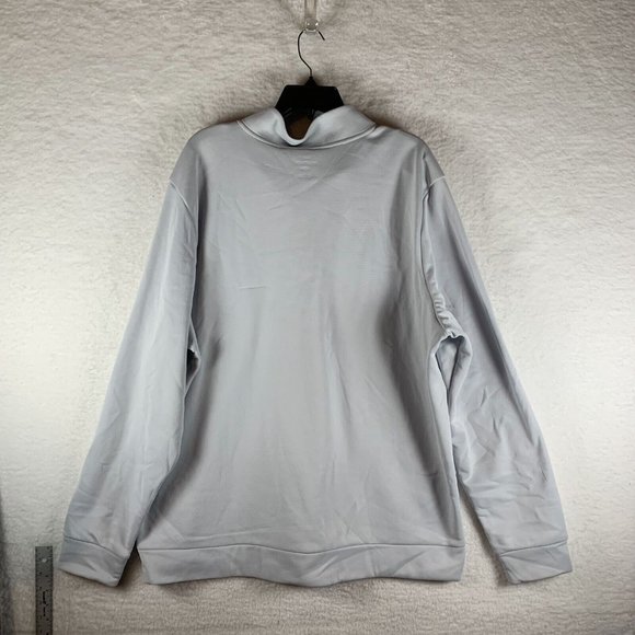 Under Armour Sweatshirt Men's 2XL Gray Polyester 1/4 Zip Fleece Long Sleeve 6722 - Picture 2 of 9